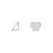 Boucles D'oreilles Puces Darwin Argent Blanc Oxyde - Boucles d'Oreilles Coeur Femme | Histoire d’Or