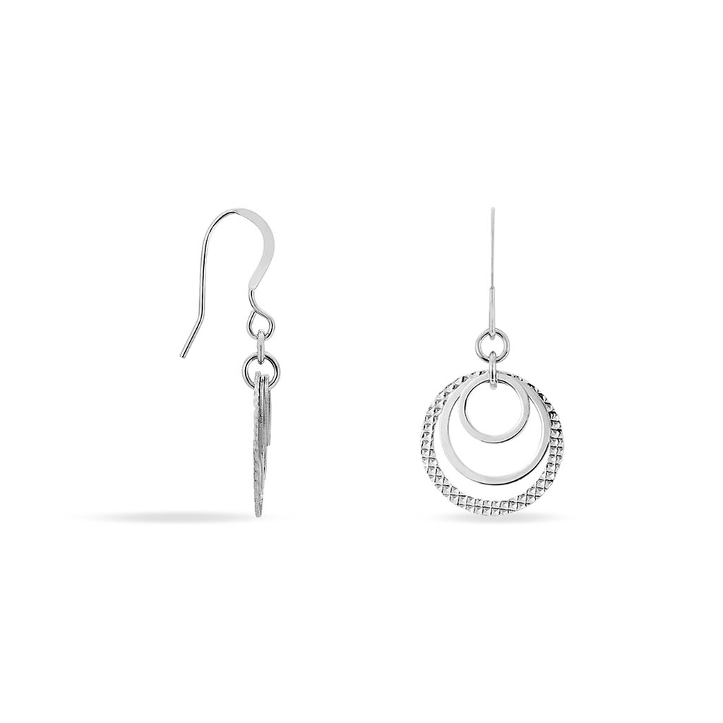 Boucles D'oreilles Pendantes Lilia Argent Blanc - Boucles d'oreilles fantaisie Femme | Histoire d’Or