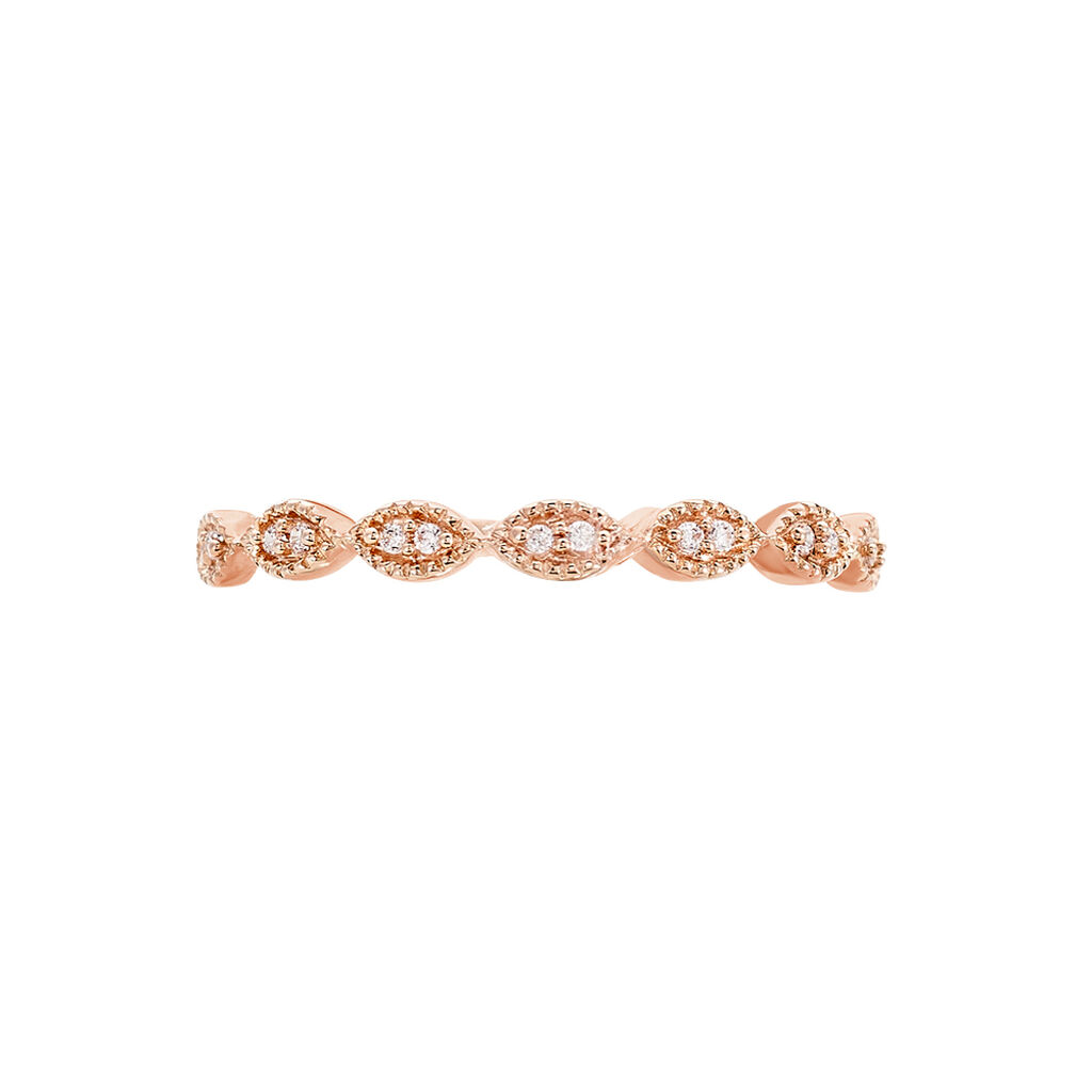 Bague Hestia Or Rose Oxyde De Zirconium - Bagues avec pierre Femme | Histoire d’Or