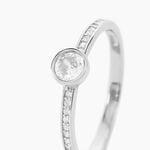 Bague Solitaire Mathylda Argent Blanc Oxyde De Zirconium - Bagues solitaires Femme | Histoire d&rsquo;Or