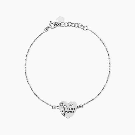 Bracelet Florine Argent Blanc - Bracelets Naissance Femme | Histoire d&rsquo;Or