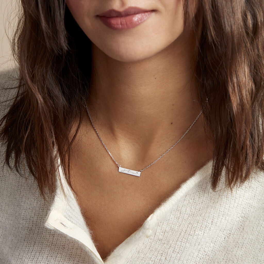 Collier Lorayne Argent Blanc - Colliers fantaisie Femme | Histoire d’Or