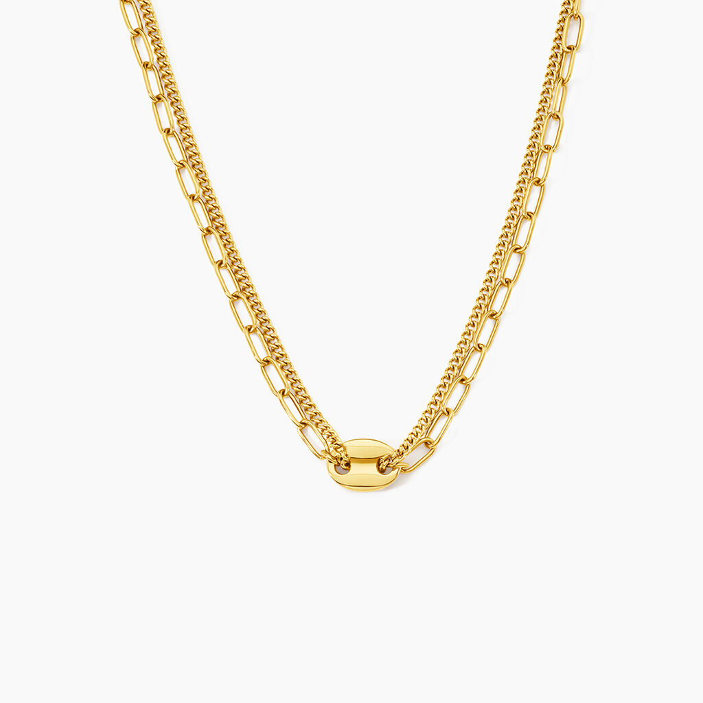 Collier Numah Acier Jaune - Bijoux sans pierre Femme | Histoire d&rsquo;Or