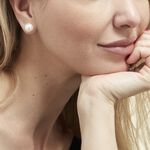 Boucles D'oreilles Puces Ursulina Or Jaune Perle De Culture - Clous d'oreilles Femme | Histoire d&rsquo;Or