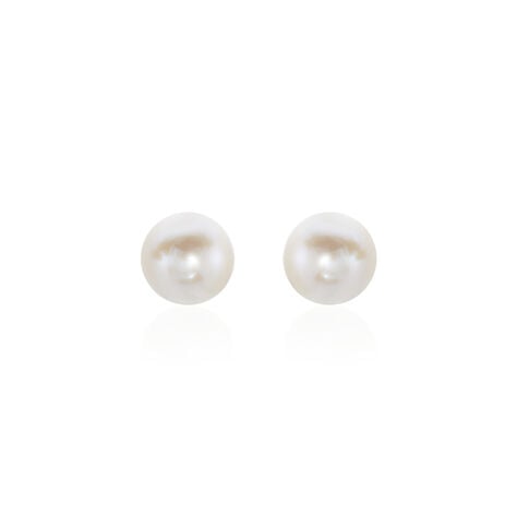 Boucles D'oreilles Puces Suki Or Jaune Perle De Culture - Clous d'oreilles Femme | Histoire d’Or