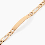 Bracelet Identit&eacute; Bixente Plaqu&eacute; Or Jaune - Gourmettes Homme | Histoire d&rsquo;Or