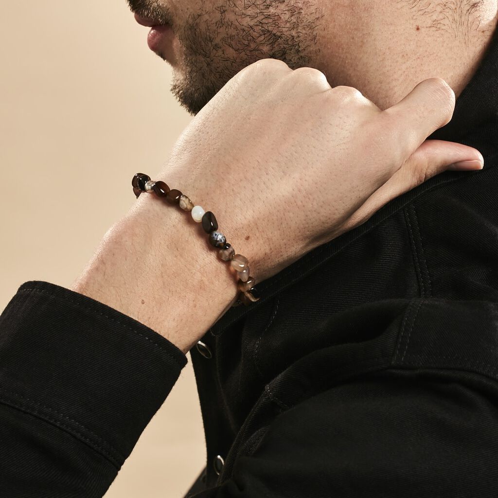 Bracelet Jourdan Boreal Argent Blanc Jade - Bracelets Homme | Histoire d’Or