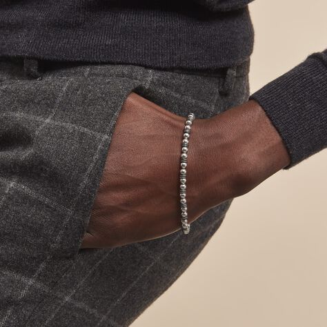 Bracelet Argent Venturin Email - Bracelets Homme | Histoire d’Or