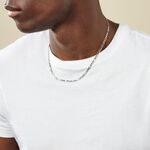 Cha&icirc;ne Vivian Maille Alternee 1/3 Argent Blanc - Chaines Homme | Histoire d&rsquo;Or