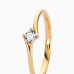 Bague Diamotion Or Jaune Diamant - Bagues solitaires Femme | Histoire d&rsquo;Or