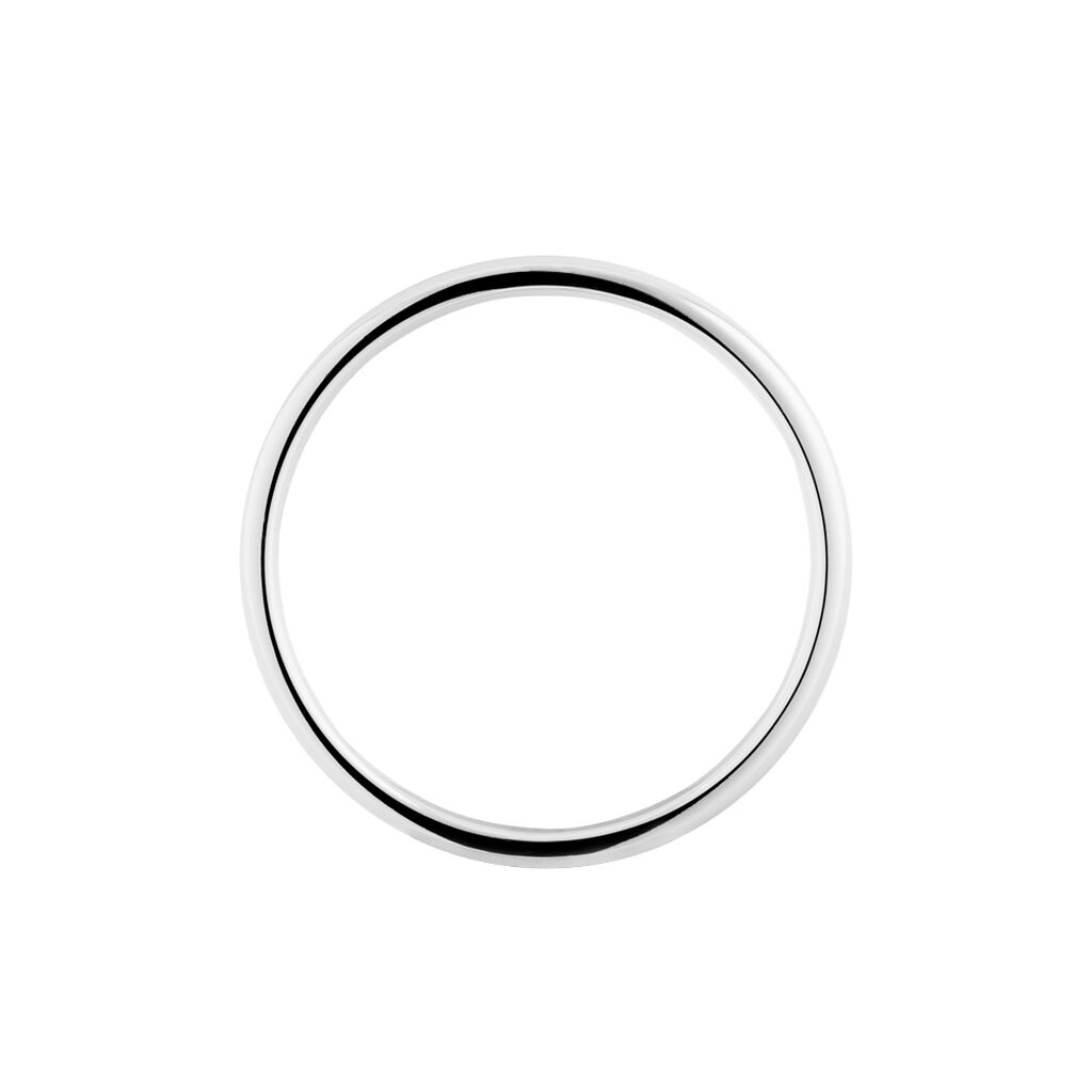 Alliance Isaac Demi Jonc Confort Or Blanc - Alliances Famille | Histoire d&rsquo;Or