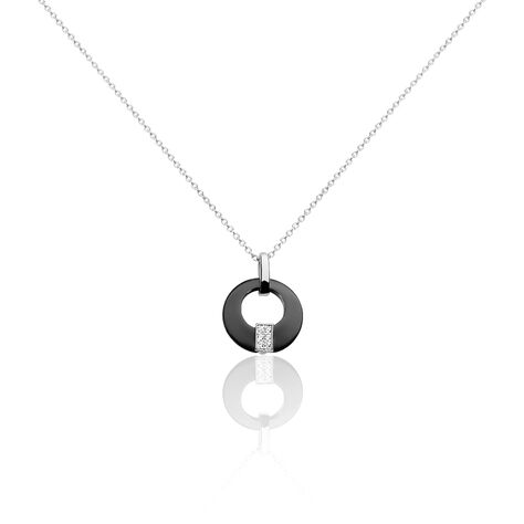 Collier Suzanne Argent Blanc Céramique Et Oxyde De Zirconium - Colliers fantaisie Femme | Histoire d’Or