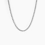 Chaine Cordelia Maille Corde Or Blanc - Chaines Femme | Histoire d&rsquo;Or