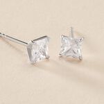 Boucles D'oreilles Puces Alys Argent Blanc Oxyde De Zirconium - Boucles d'oreilles fantaisie Femme | Histoire d&rsquo;Or