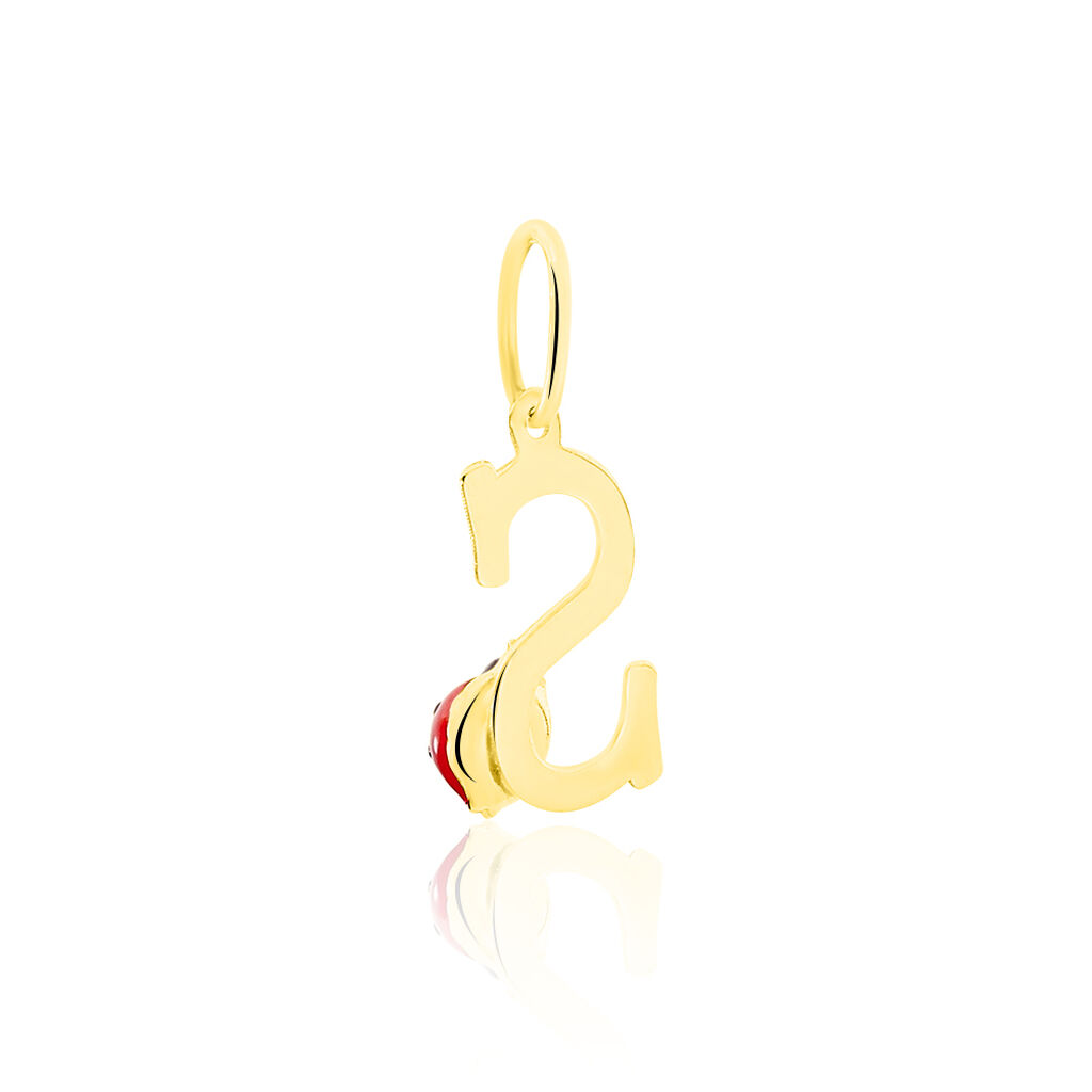 Pendentif Helidie Coccinelle Lettre Or Jaune - Pendentifs Enfant | Histoire d’Or