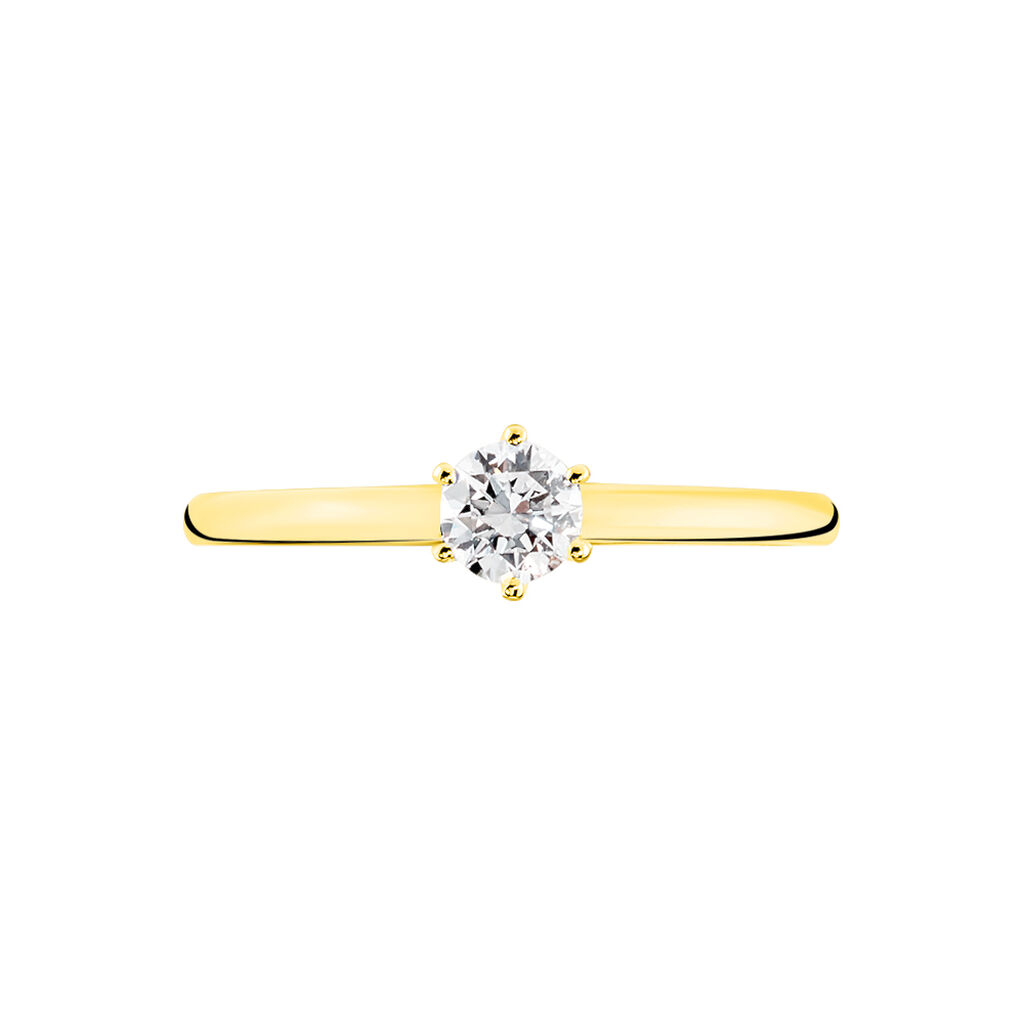 Bague Solitaire Natalia Or Jaune Diamant - Bagues solitaires Femme | Histoire d&rsquo;Or