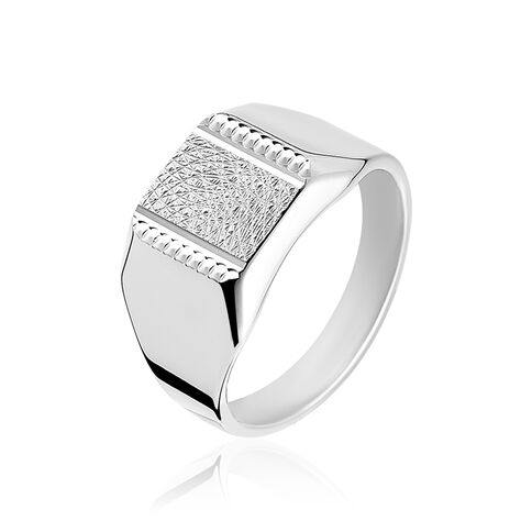 Chevalière Dannick Argent Blanc - Chevalières Homme | Histoire d’Or