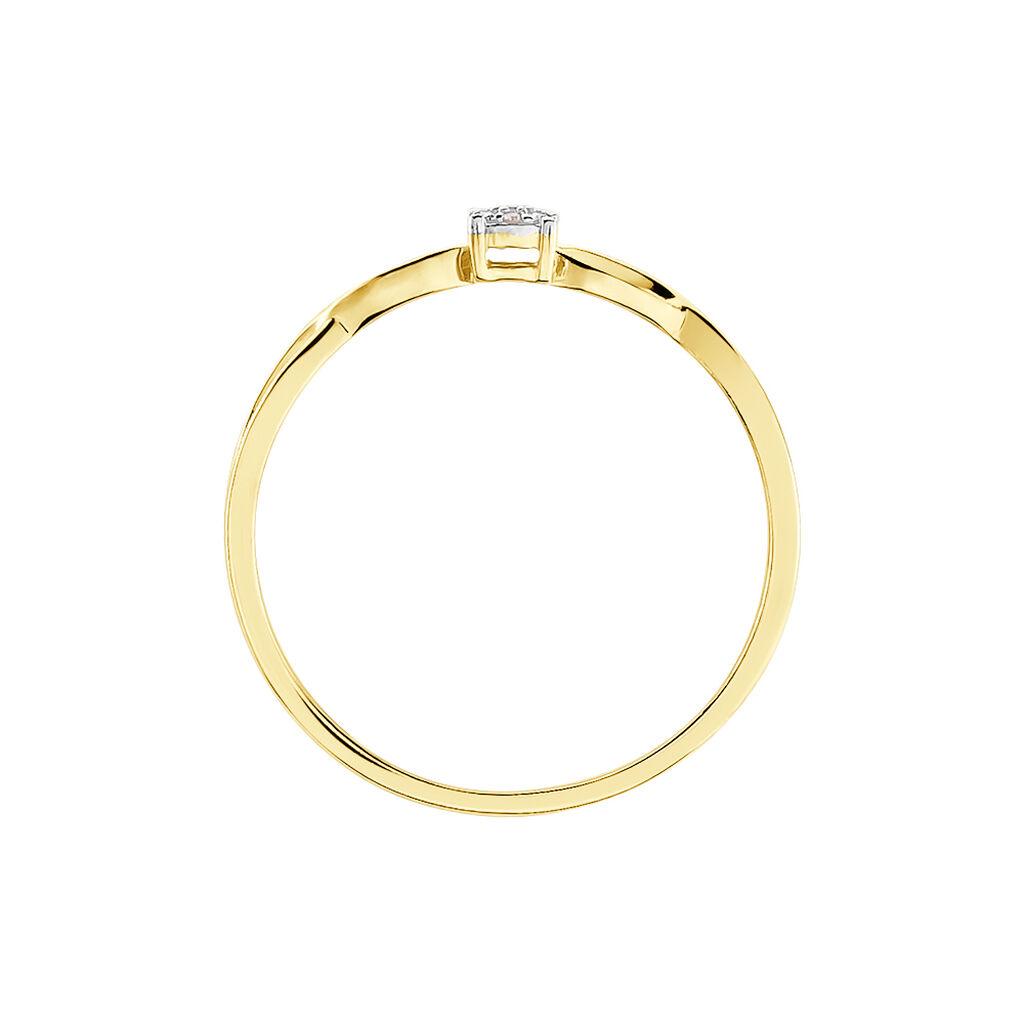 Bague Farila Or Jaune Diamant - Bagues solitaires Femme | Histoire d’Or