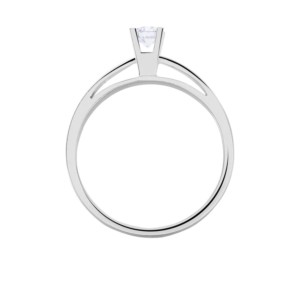 Bague Solitaire Loren Or Blanc Diamant - Bagues solitaires Femme | Histoire d&rsquo;Or