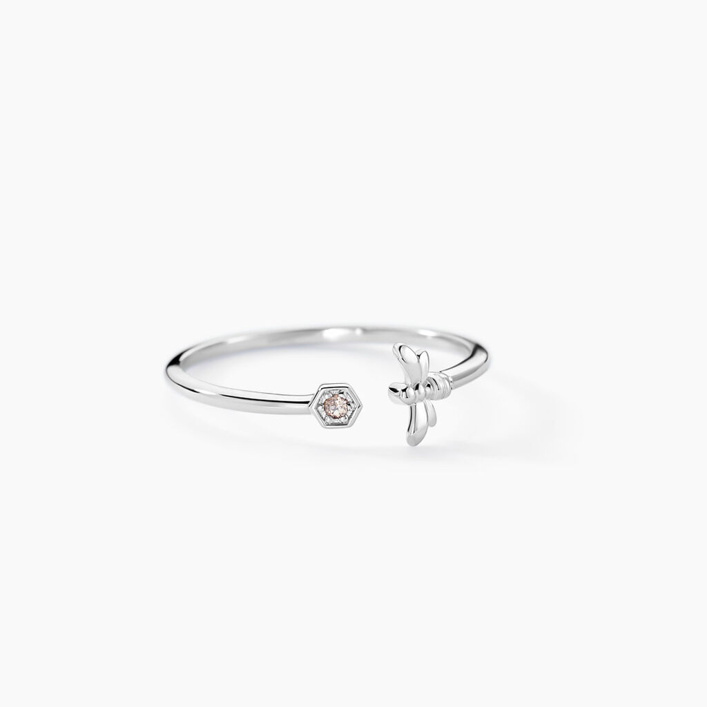 Bague Honey Argent Blanc Oxyde De Zirconium - Bagues avec pierre Femme | Histoire d’Or