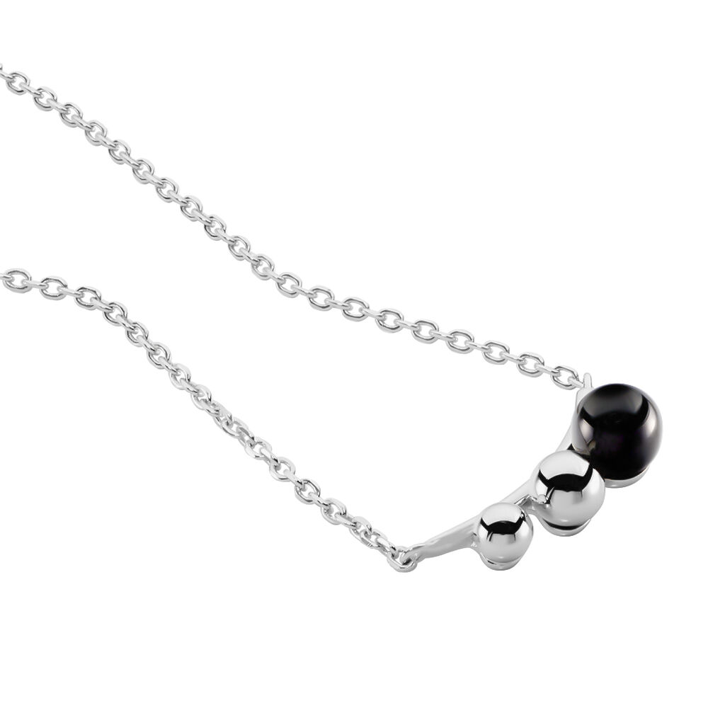 Collier Cleya Argent Blanc C&eacute;ramique - Colliers fantaisie Femme | Histoire d&rsquo;Or