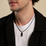 Collier Line Acier Noir - Bijoux sans pierre Homme | Histoire d&rsquo;Or