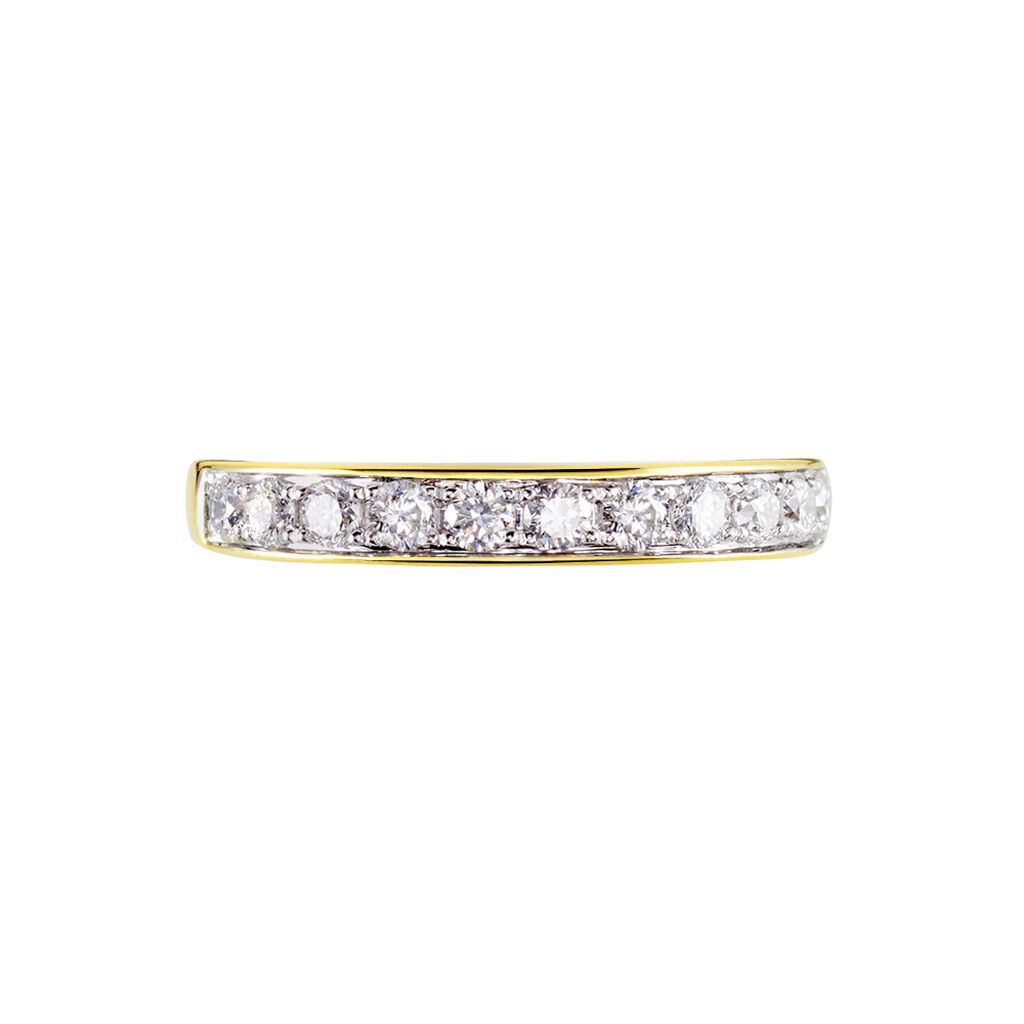 Demi-alliance Or Jaune Valentine Diamants Synthetique - Alliances Femme | Histoire d’Or