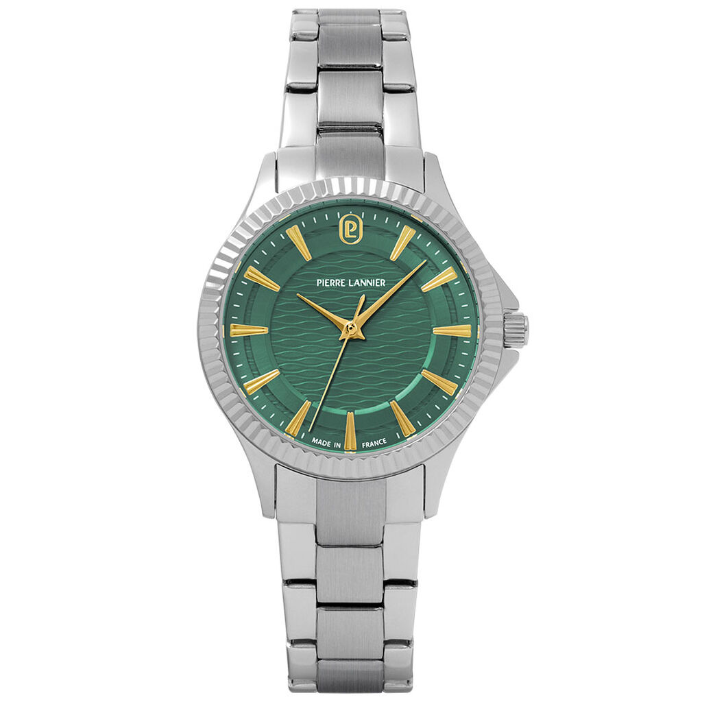 Montre Pierre Lannier Metropolitain Vert - Montres Femme | Histoire d&rsquo;Or