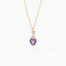 Collier Clothilde Or Jaune Amethyste Et Oxyde De Zirconium - Colliers Femme | Histoire d’Or