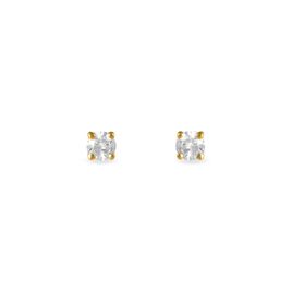 Boucles D'oreilles Puces Collection Victoria Or Jaune Diamant - Clous d'oreilles Femme | Histoire d’Or