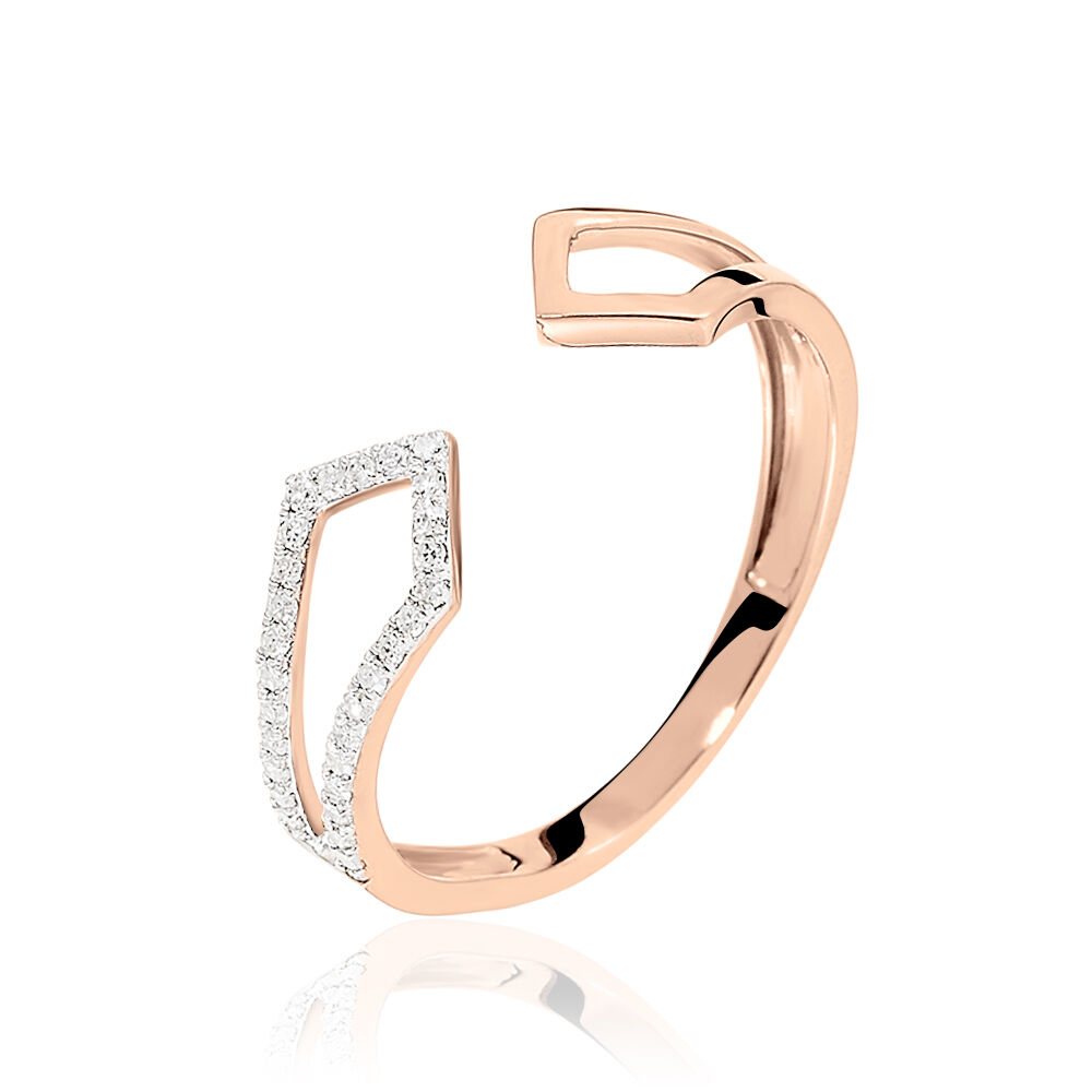 Bague ouverte or best sale rose
