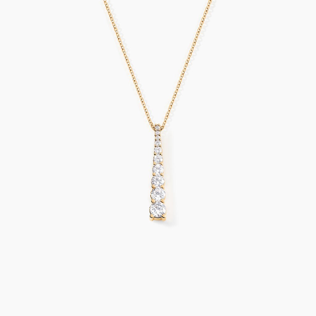 Collier Plaqu&eacute; Or Beisiris Oxydes De Zirconium - Colliers Femme | Histoire d&rsquo;Or