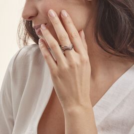 Bague Irina Argent Blanc Oxyde De Zirconium - Bagues avec pierre Femme | Histoire d’Or
