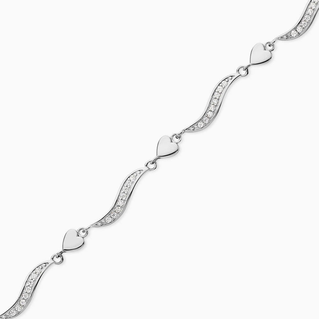 Bracelet Amor Argent Blanc Oxyde De Zirconium - F&ecirc;te des m&egrave;res Femme | Histoire d&rsquo;Or