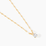 Collier Or Jaune Luminae Oxyde De Zirconium - Colliers Femme | Histoire d&rsquo;Or
