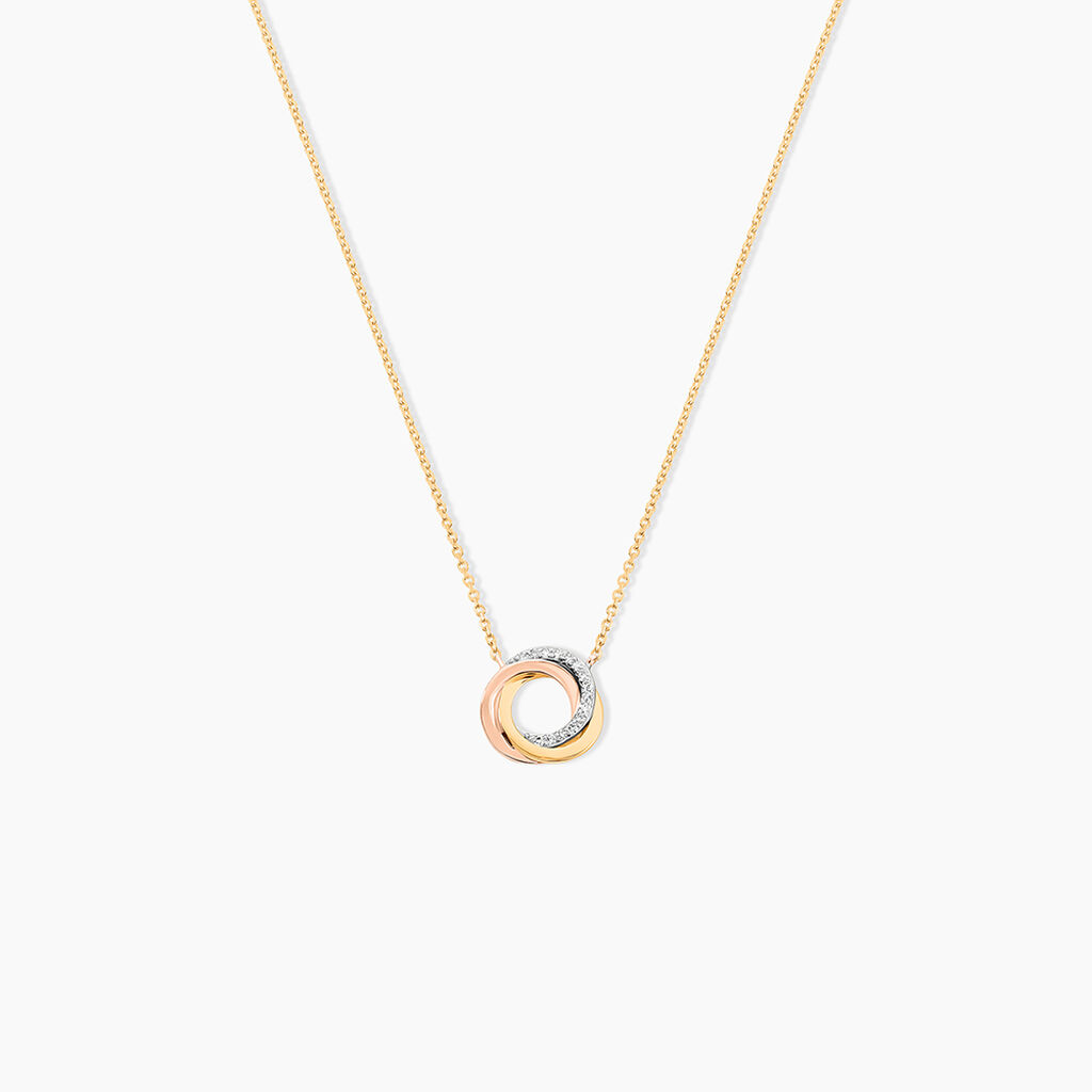 Collier Daphnee Or Tricolore Diamant - Colliers Femme | Histoire d&rsquo;Or