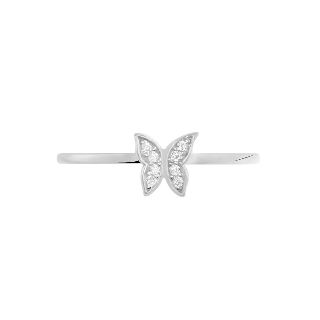 Bague Cadfan Argent Blanc Oxyde De Zirconium - Bagues avec pierre Femme | Histoire d’Or