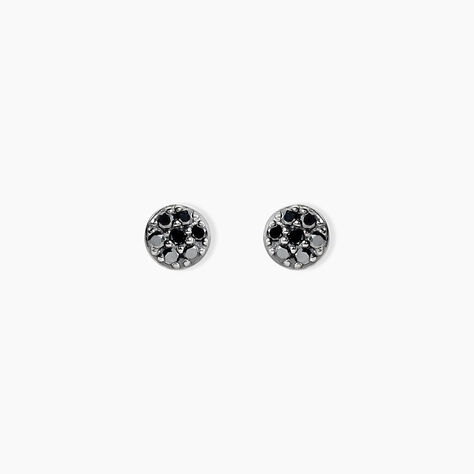 Boucles D'oreilles Puces Teani Or Blanc Diamant - Clous d'oreilles Femme | Histoire d’Or