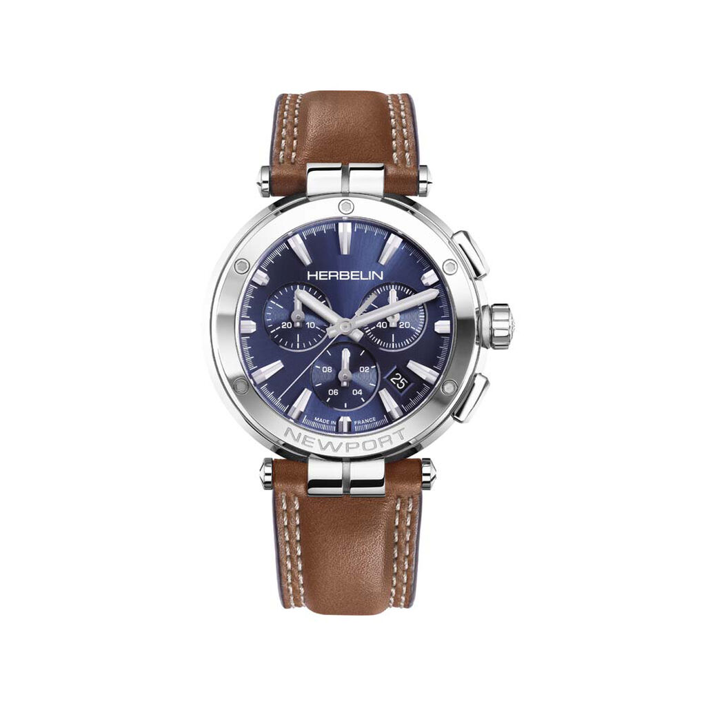 Montre Herbelin Newport Chrono Bleu - Id&eacute;es cadeaux Homme | Histoire d&rsquo;Or