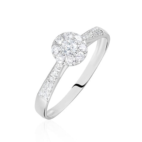 Bague Neptune Or Blanc Diamant - Bagues solitaires Femme | Histoire d’Or