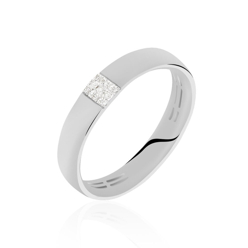 Bague Hajila Or Blanc Diamant - Bagues avec pierre Femme | Histoire d’Or