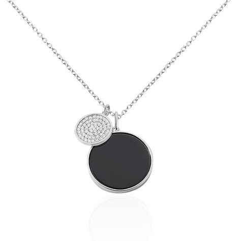 Collier Adonya Argent Blanc Céramique Et Oxyde De Zirconium - Colliers Femme | Histoire d’Or