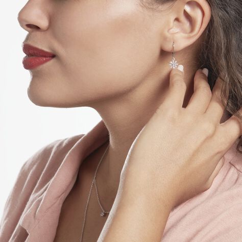 Boucles D'oreilles Dormeuses Selkis Oxyde De Zirconium - Boucles d'oreilles fantaisie Femme | Histoire d’Or