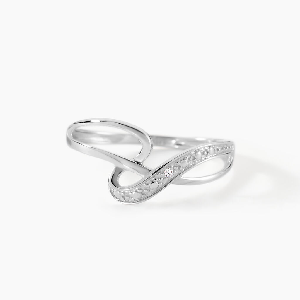 Bague Emma-lise Or Blanc Diamant - Bagues solitaires Femme | Histoire d&rsquo;Or