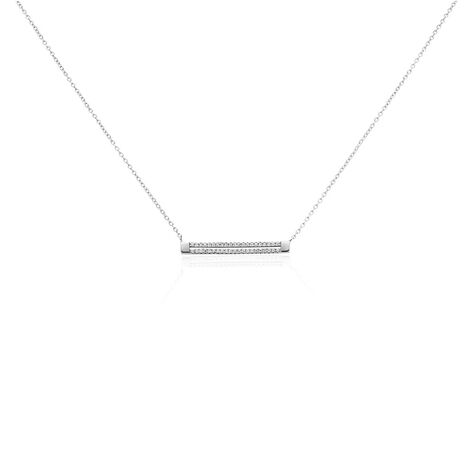 Collier Ulysses Argent Blanc Oxyde De Zirconium - Colliers fantaisie Femme | Histoire d’Or