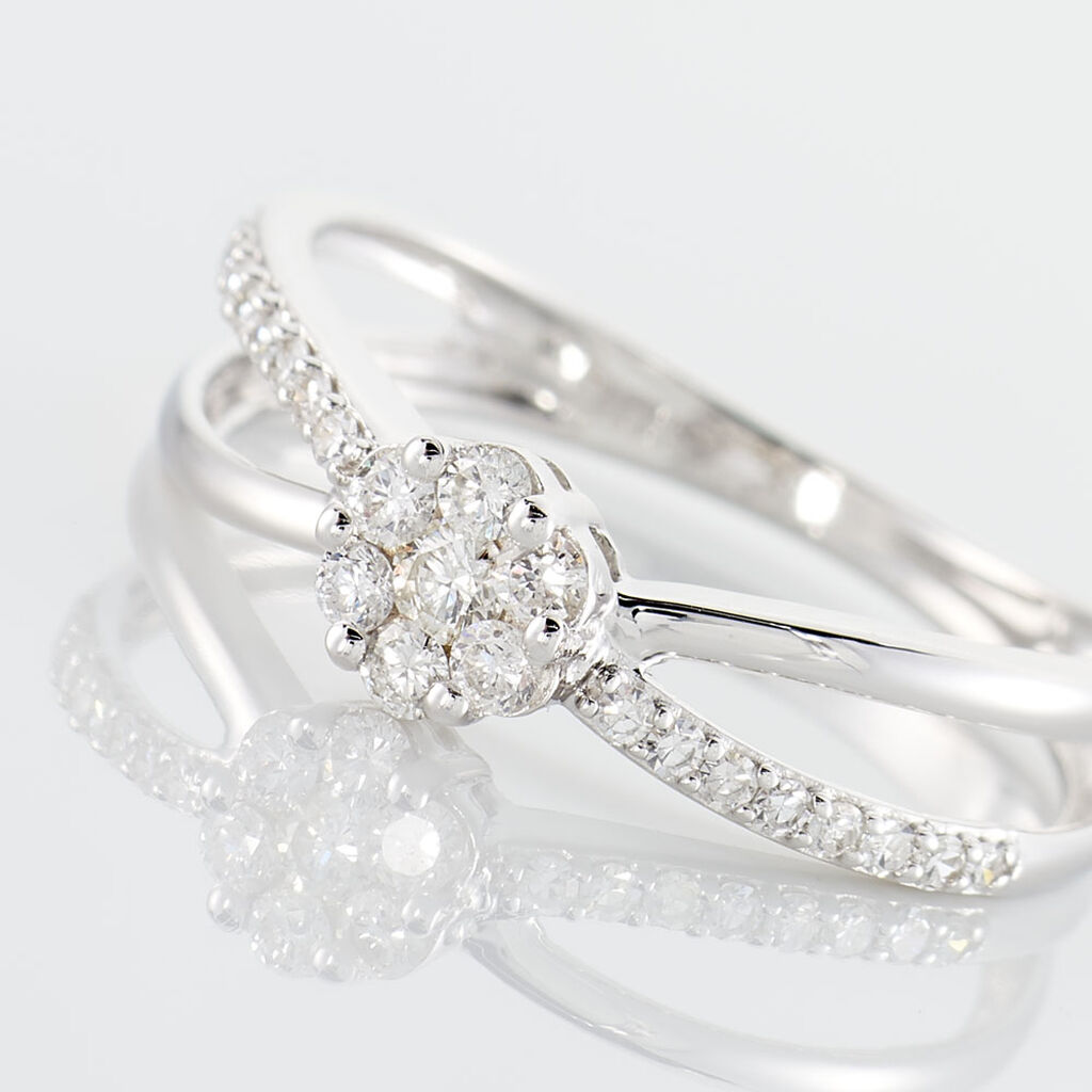 Bague Kuta Or Blanc Diamant - Bijoux Femme | Histoire d&rsquo;Or