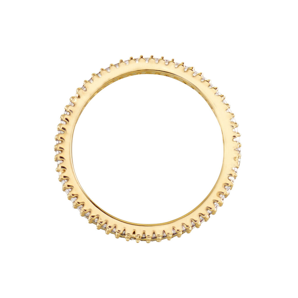 Bague Plaqué Or Gallez Oxydes De Zirconium - Bagues avec pierre Femme | Histoire d’Or