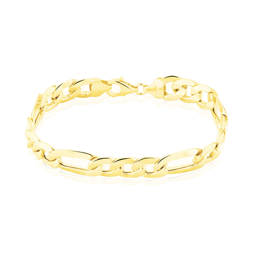 Bracelet Or Jaune Maille Alternée - Bracelets chaîne Homme | Histoire d’Or