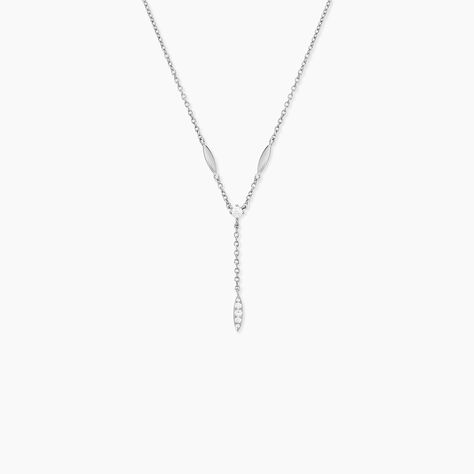 Collier Bormana Argent Blanc Oxyde De Zirconium - Colliers fantaisie Femme | Histoire d&rsquo;Or