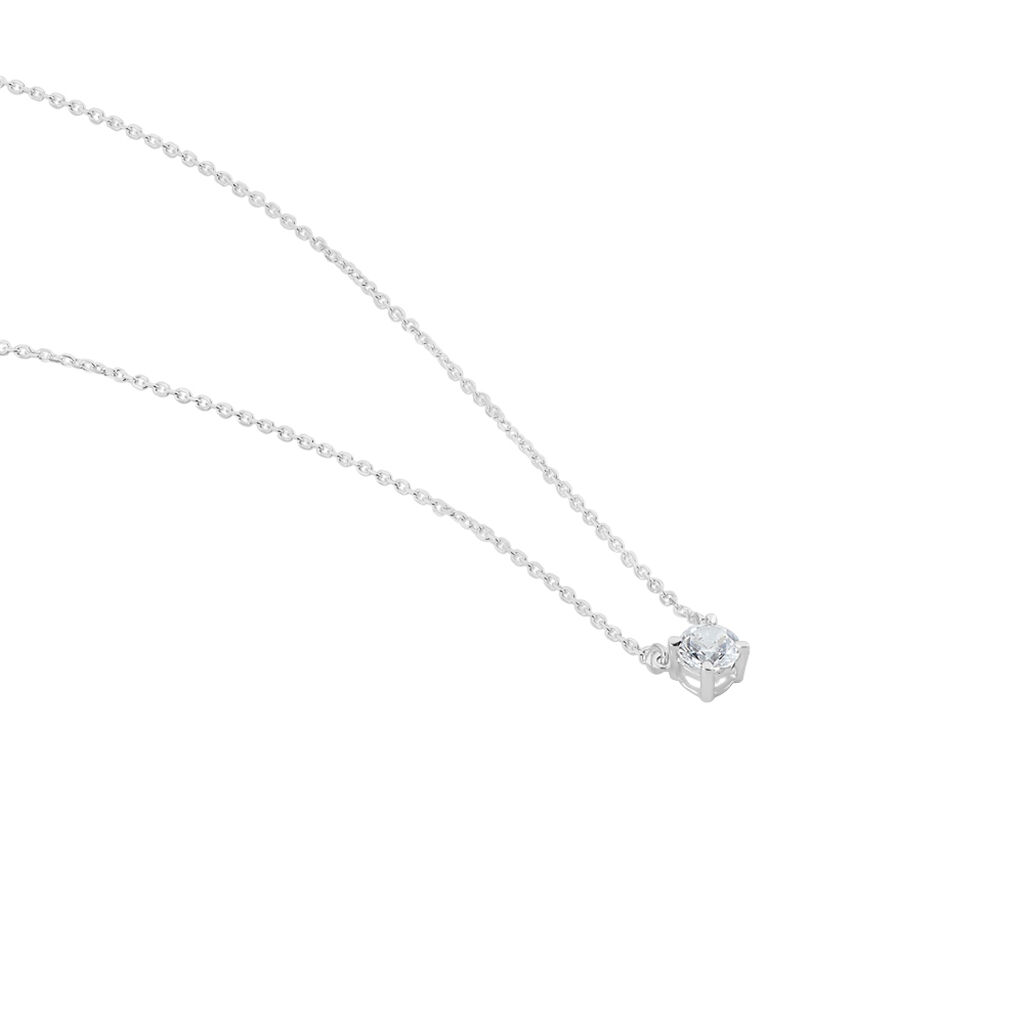 Collier Ponama Or Blanc Oxyde De Zirconium - Colliers Femme | Histoire d’Or